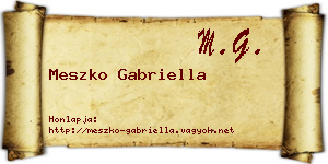 Meszko Gabriella névjegykártya